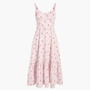 Hill House Solange Dress - Pink Ditsy Cotton Size M